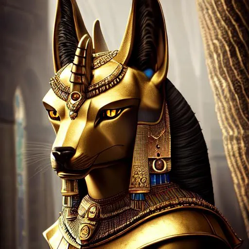 Anubis, (HDR, UHD, 64k, best quality, RAW photograph...