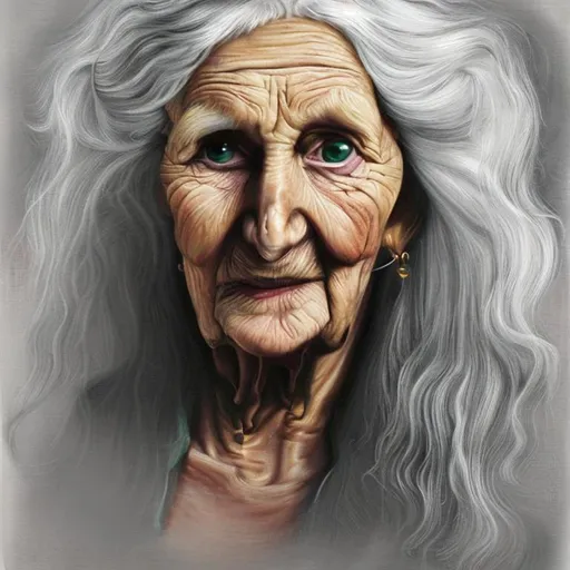 kind old woman drawing