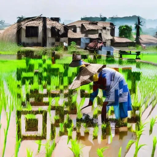 Prompt: Rice farming 
