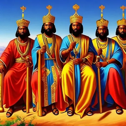 Prompt: african kings of the bible 
