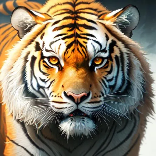 Prompt: Portrait of a albino, roaring tiger, perfect composition, hyperrealistic, super detailed, 8k, high quality, trending art, trending on artstation, sharp focus, studio photo, intricate details, highly detailed, by greg rutkowski, illustration, watercolor