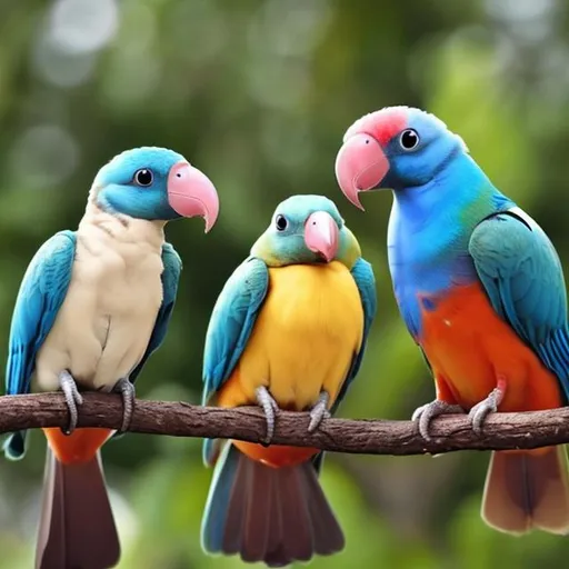 Prompt: Cute birds
