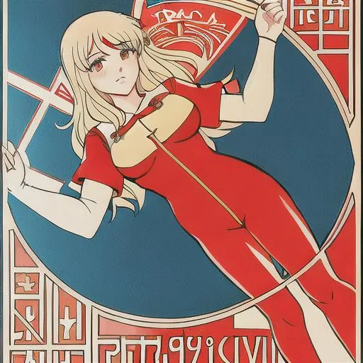 Prompt: soviet propaganda Art Nouveau style