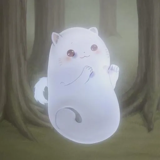 Prompt: a cute ghost squirrel 