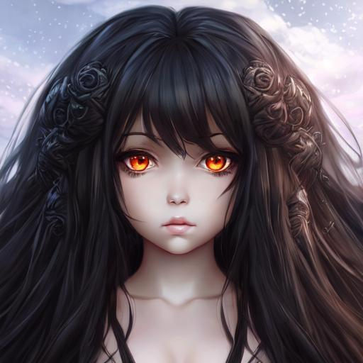 Detailed Portrait Beautiful Girl Big Dreamy Eyes De Openart 5838