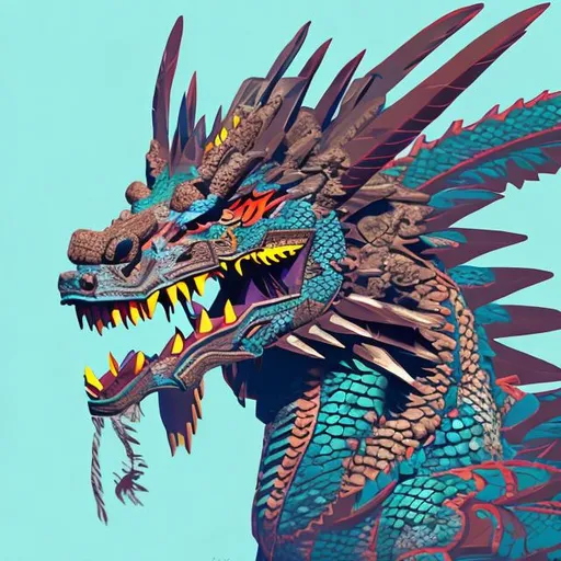 Prompt: aztec dragon, digital art
