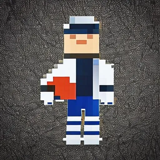 Prompt: football player in the style of pixel