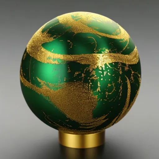 Prompt: green and gold orb