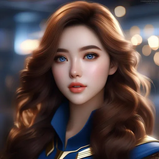 Prompt: {{{{highest quality absurdres best stylized award-winning digital oil painting character concept masterpiece}}}} of hyperrealistic intricately hyperdetailed wonderful stunning beautiful gorgeous cute posing feminine 22 year {{{{spaceforce}}}} with {{hyperrealistic hair}} and {{hyperrealistic perfect beautiful lifelike eyes}} wearing {{hyperrealistic futuristic perfect spaceforce cybernetic and latex armor}} with deep visible exposed cleavage and abs in a hyperrealistic intricately hyperdetailed fitting background with atmosphere, best elegant octane behance cinema4D rendered stylized epic film poster splashscreen videogame trailer character portrait photo closeup {{hyperrealistic stunning cinematic semi-anime waifu style with lifelike skin details and reflections}} in {{hyperrealistic intricately hyperdetailed perfect 128k highest resolution definition fidelity UHD HDR superior photographic quality}},
hyperrealistic intricately hyperdetailed wonderful stunning beautiful gorgeous cute natural feminine semi-anime waifu face with romance glamour soft skin and red blush cheeks and perfect cute nose eyes lips with sadistic smile and {{seductive love gaze directly at camera}},
hyperrealistic perfect posing body anatomy in perfect epic cinematic stylized composition with perfect vibrant colors and perfect shadows, perfect professional sharp focus RAW photography with ultra realistic perfect volumetric dramatic soft 3d lighting, trending on instagram artstation with perfect epic cinematic post-production, 
{{sexy}}, {{huge breast}}