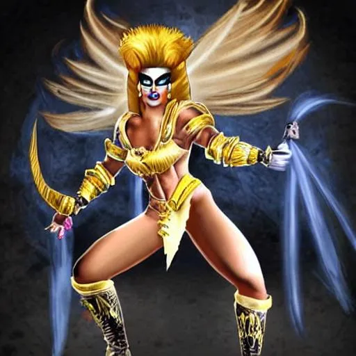 Prompt: drag queen mortal kombat
