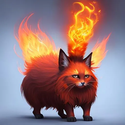 Prompt: a magical fire creature , fantasy art, fantasy, magical, concept art, highly detailed, realistic, artstation, award winning,