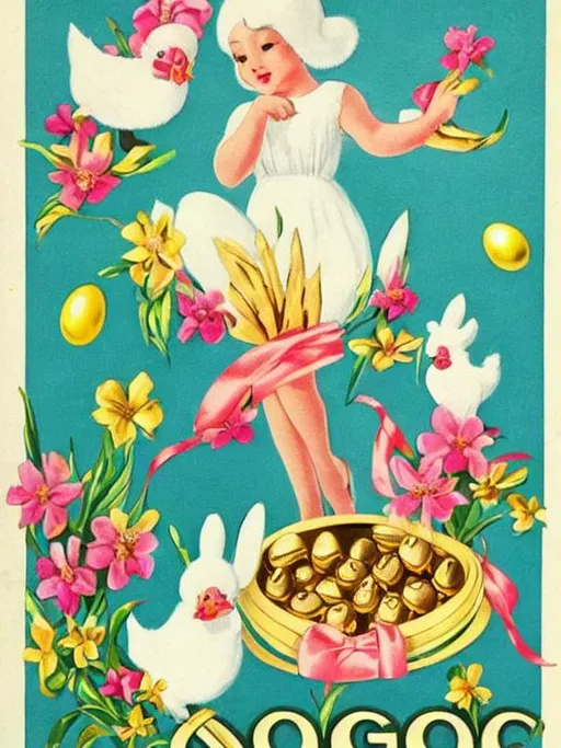 Art deco, easter ad, kawaii, angels, gold, chickens,... OpenArt