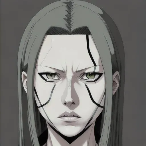 Prompt: Mia Goth in the manga Bleach by Tite Kubo, all geometrically correct, proportionate face, high detail, concept art, character art,  detailed eyes, detailed lips, detailed nose