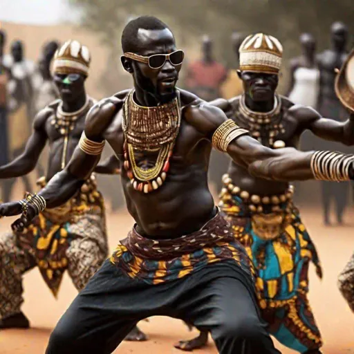 Prompt: Zaouli dance badass gigachad african I do approve