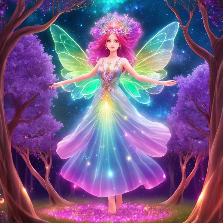 Enchanting breathtaking fairy of life with radiant v...