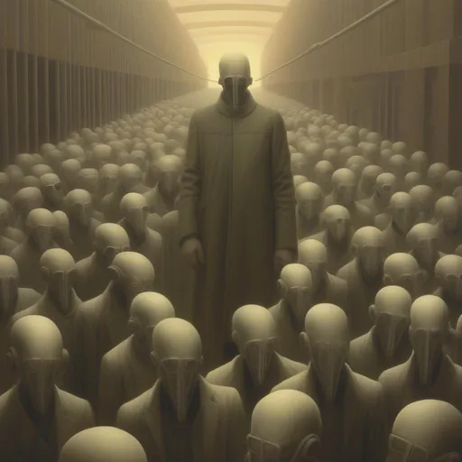 Prompt: the plague came over, dystopian futuristic, by George Tooker, digital art