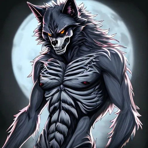 Prompt: skeleton werewolf

