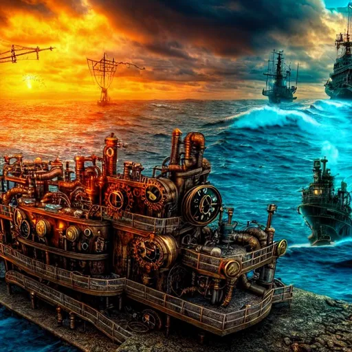 Prompt: steampunk  ocean 8k HDR