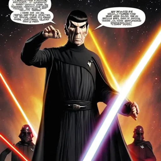 Prompt: Spock diventa un Sith 