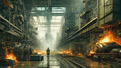 Prompt: extremely realistic, hyperdetailed, cyborg factory, machines building machines, organic, hazardous chemicals, fire, electrical sparks, high definition, ultra realistic,8K, digital art, green