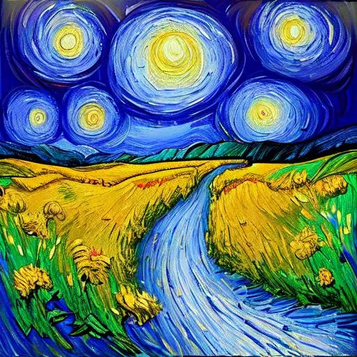 Prompt: painting in the style of van Gogh