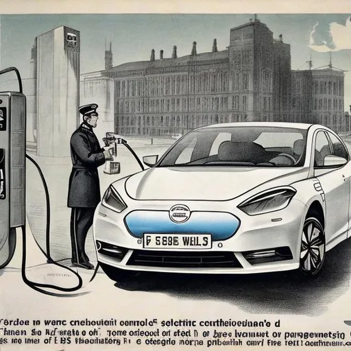 Prompt: propaganda about electric car