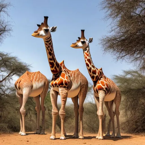 Prompt: girafas animadas