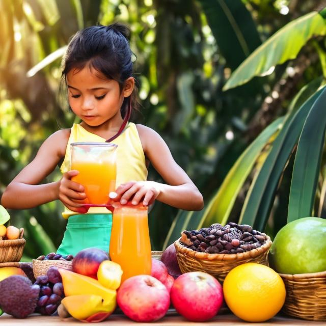 Cover image for the website of a natural and tropical juice store that is concerned with health foo