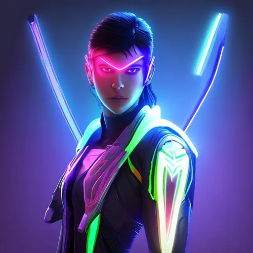 Prompt: neon blade profile picture