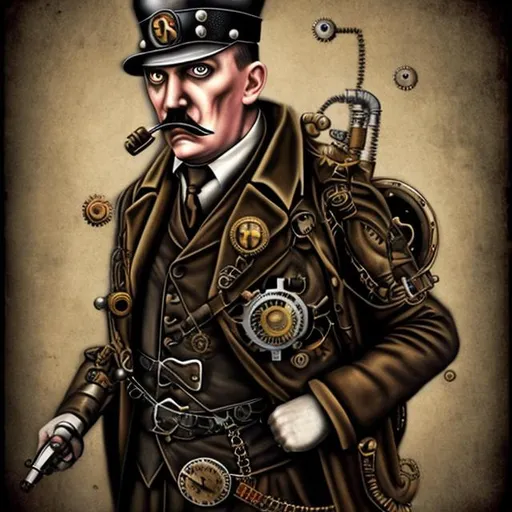 Prompt: steampunk hitler