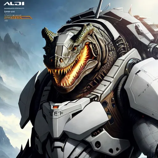 Prompt: Poster art, high-quality high-detail highly-detailed breathtaking hero ((by Aleksi Briclot and Stanley Artgerm Lau)) - ((a crocodile)), UHD, 64k, full form detailed carbon fibre black and ultra white mech suit, 8k mech helmet, detailed glowing chest emblem, detailed mech futuristic full body, highly detailed crocodile, with mech armor, add some green,walking through forest ,carbon fibre helmet, crocodile mech armor, big game Hunter , detailed crocodile skin, detailed camouflage mech suit, full body, black futuristic mech armor, wearing mech armour suit, 8k,  full form, detailed forest wilderness setting, full form, epic, 8k HD, ice, sharp focus, ultra realistic clarity. Hyper realistic, Detailed face, portrait, realistic, close to perfection, more black in the armour, full body, high quality cell shaded illustration, ((full body)), dynamic pose, perfect anatomy, centered, freedom, soul, Black short hair, approach to perfection, cell shading, 8k , cinematic dramatic atmosphere, watercolor painting, global illumination, detailed and intricate environment, artstation, concept art, fluid and sharp focus, volumetric lighting, cinematic lighting, 
