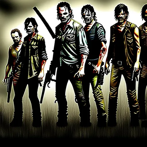 Walking dead, Rick Grimes, Daryl Dixon, Zombies | OpenArt