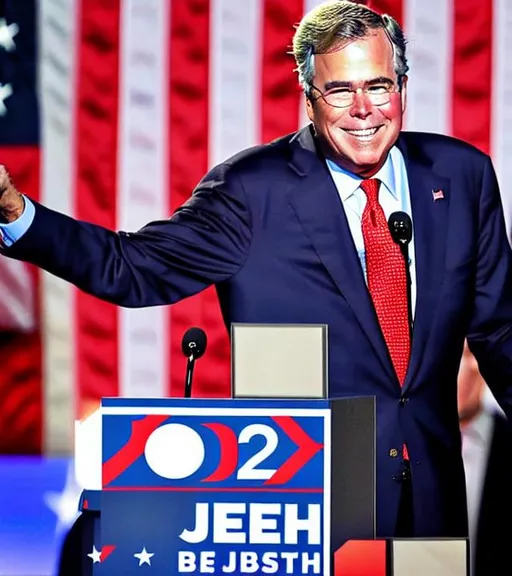 Jeb Bush wins 2024 U.S election, 2024, historical ph...