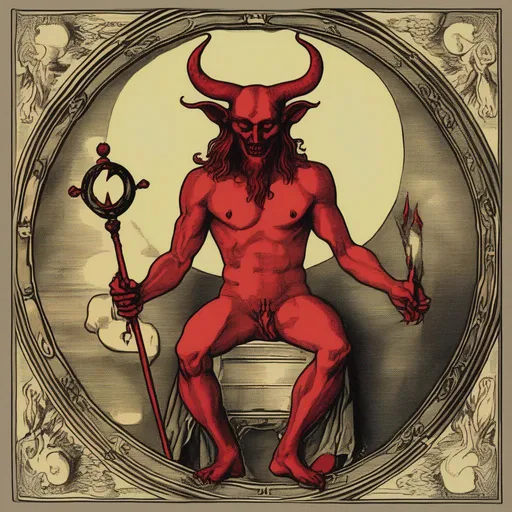 Prompt: Tarot, XVII The devil