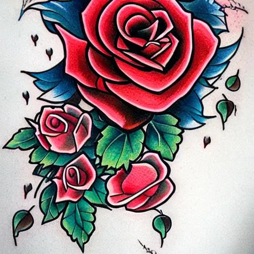 Update more than 81 traditional rose tattoo flash  thtantai2