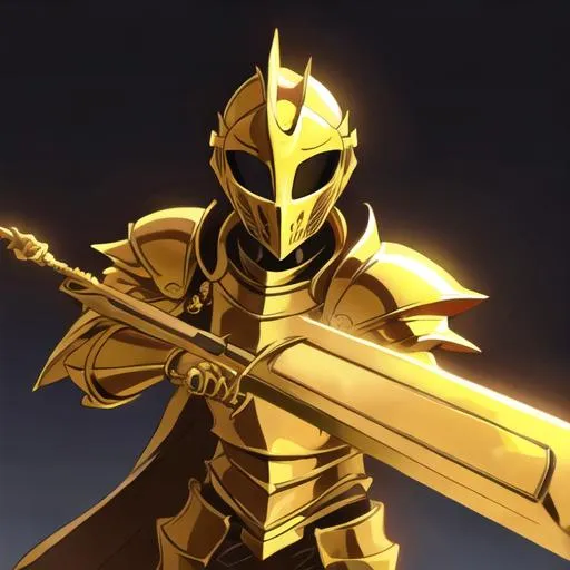 Prompt: golden knight