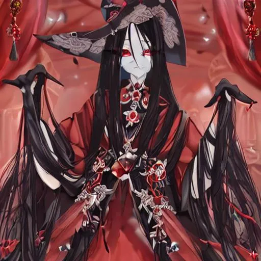 5 Feet Woman With Long Black Hair And Red Diamond Ey 5-feet-woman-with-long-black-hair-and-red-diamond-ey