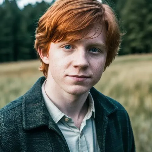 Prompt: Realistic photo of Ron Weasley from Harry Potter, RAW photo, (high detailed), 8k uhd, dslr, soft lighting, high quality, film grain, Fujifilm XT3