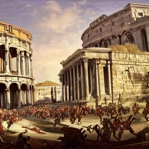 Prompt: fall of rome