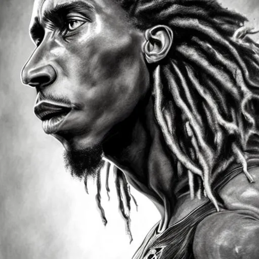 Prompt: A hyper realistic detailed full body of bob marley as superman hero, heroic, amazing splash screen artwork, splash art, Create fierce decisive face expression, mystical deep big brown eyes, dreadlock hair, elegant, intricate, fantasy, atmospheric lighting, cinematic,  wearing african jewels, lion necklace, highly detailed, digital painting, Trending on artstation, HD quality, very sophisticated, provocative, unbelievable talent