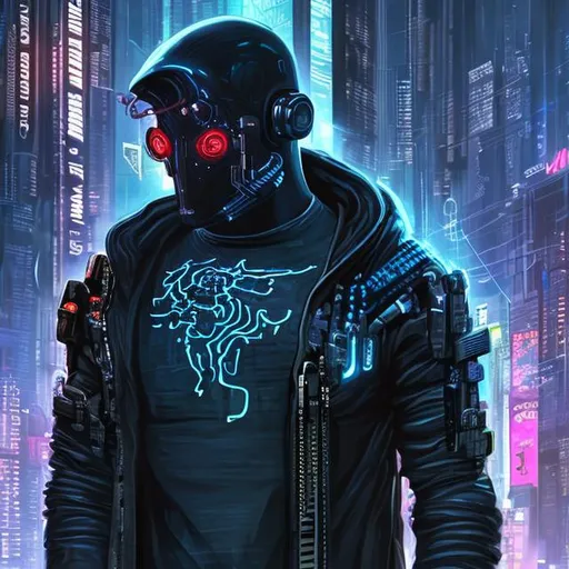 Prompt: Cyberpunk agent venom 