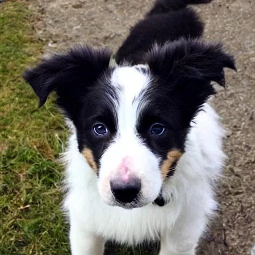 Prompt: pretty border collie puppys
