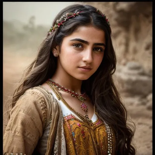 Prompt: create most beautiful photograph of most beautiful fictional, Kurdish young girl, extremely, detailed environment, detailed background, intricate, detailed skin, natural colors , professionally color graded, photorealism, 8k, moody lighting.