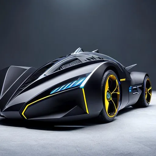 Prompt: Futuristic and amazing mega Batmobile