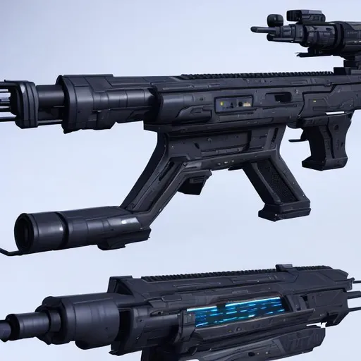 Prompt: a futuristic assault rifle firearm, realistic, 8k, unreal engine, render