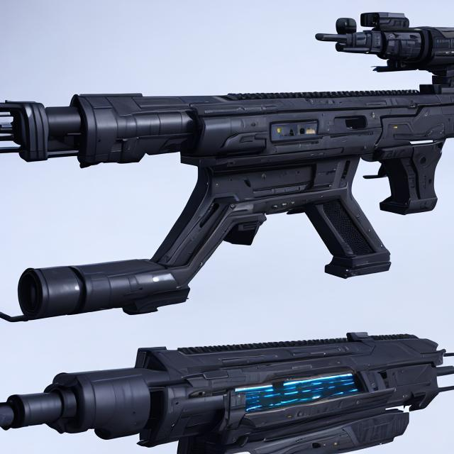 a futuristic assault rifle firearm, realistic, 8k, u... | OpenArt