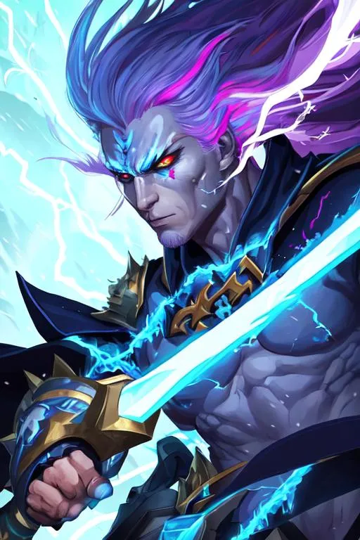 a vector portrait, Storm Spirit is never one to miss... | OpenArt