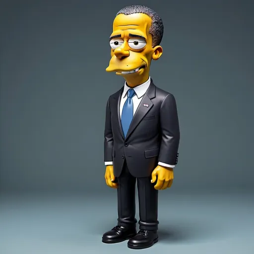 Prompt: Barack Obama in 3d simpson style