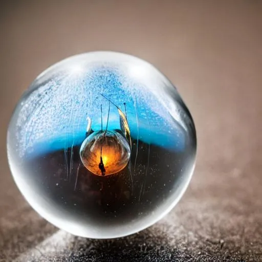 Prompt: cocoon inside a crystal ball