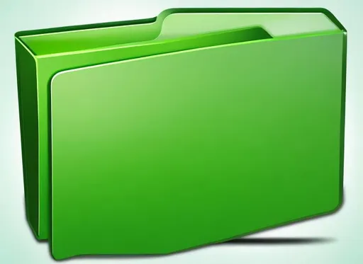 Prompt: one green folder icon for pc
